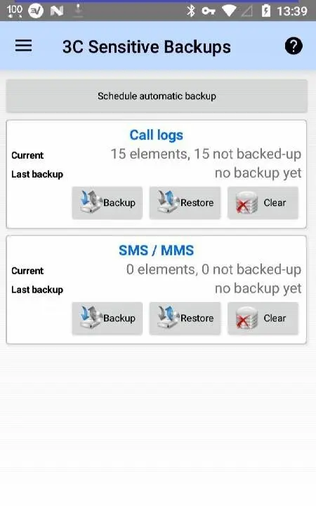 3C Sensitive Backups - скриншот 1