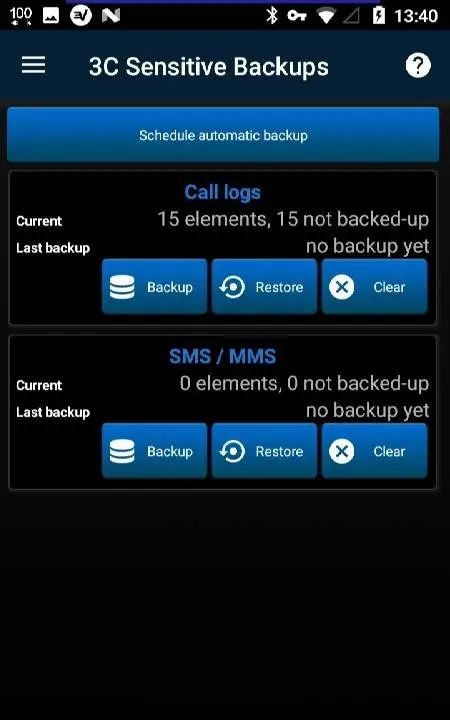 3C Sensitive Backups - скриншот 2