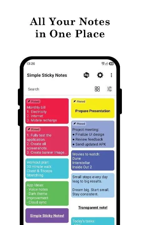 A Simple Sticky Note + Widget - скриншот 2