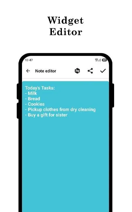 A Simple Sticky Note + Widget - скриншот 3