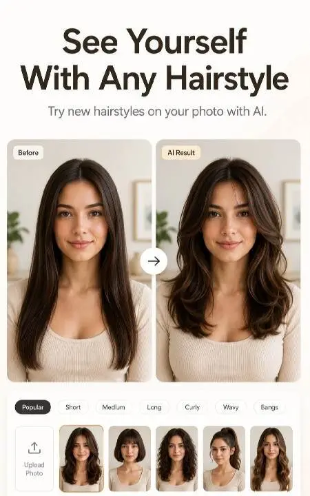 Ai Hairstyle Try On : HairSee - скриншот 1