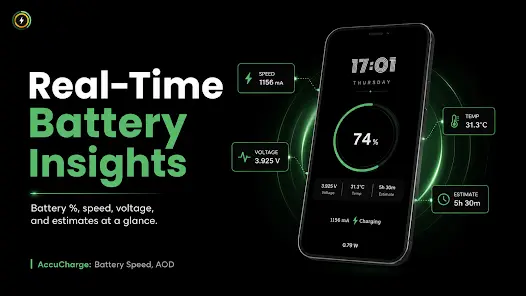 AccuCharge: Battery Speed, AOD - скриншот 1