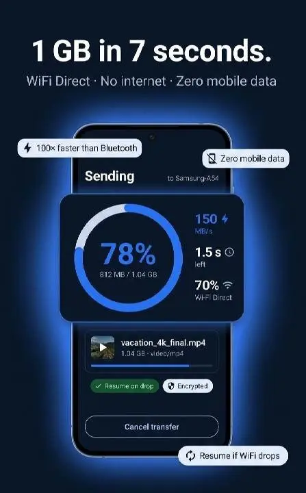 Apk Share: Bluetooth & WiFi - скриншот 3