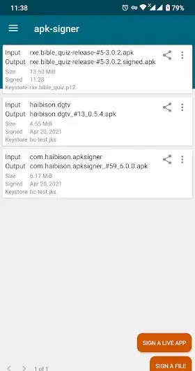 apk-signer - скриншот 1