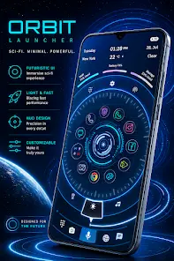 Orbit Лончер: Sci-Fi Тема - скриншот 1