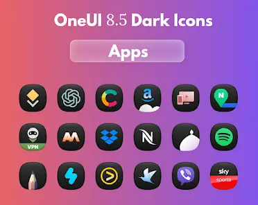 OneUi 8.5 Dark Icons - скриншот 3
