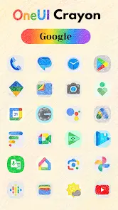 OneUI Crayon Icon Pack - скриншот 1