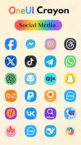 OneUI Crayon Icon Pack - скриншот 2