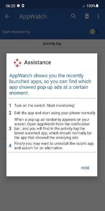 Appwatch : Anti pop-up ads - скриншот 2