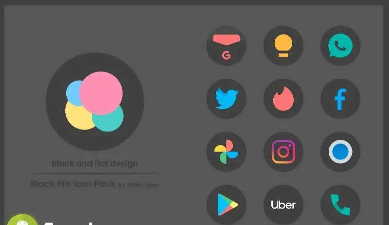 Black Pie - Icon Pack - скриншот 4
