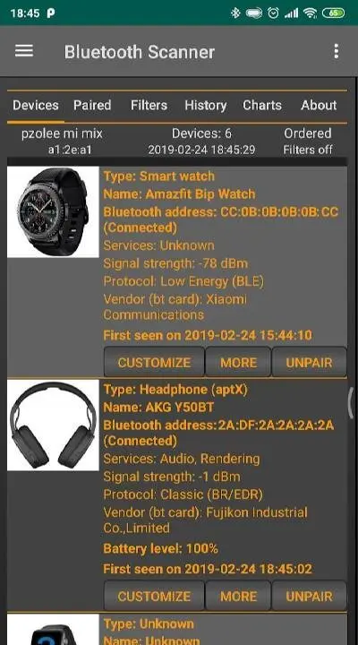 Bluetooth Finder, Scanner Pair - скриншот 1