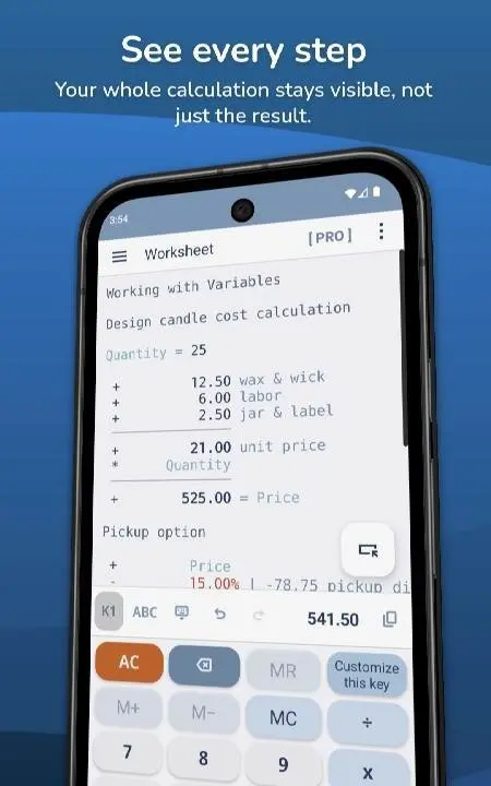 CalcTape Calculator with Tape - скриншот 1