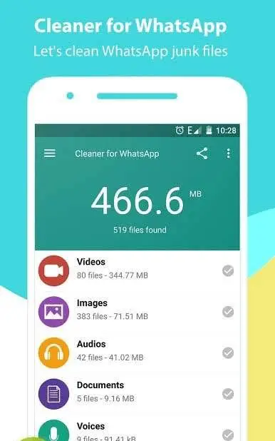 Cleaner for WhatsApp - скриншот 1