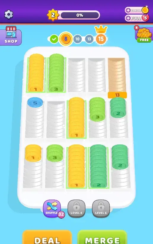 Coin Sort - скриншот 2