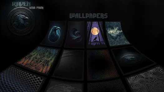 Raven Dark Icon Pack - скриншот 9