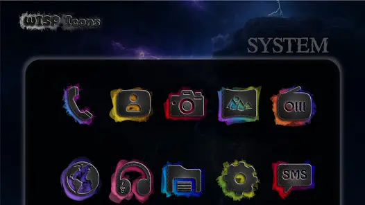 Wisp Dark - AMOLED App Icons - скриншот 5
