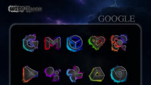 Wisp Dark - AMOLED App Icons - скриншот 7