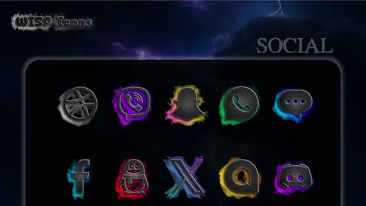 Wisp Dark - AMOLED App Icons - скриншот 8