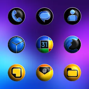 Pixly Fluo 3D - Icon Pack - скриншот 1