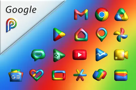Pixly Limitless 3D - Icon Pack - скриншот 1