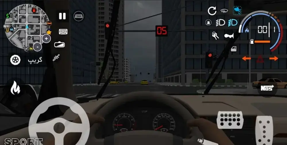 Взломанная Sport car 3 : Taxi & Police - drive simulator - скриншот 3