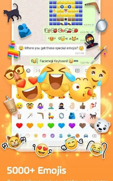 Эмодзи Клавиатура Facemoji - скриншот 1