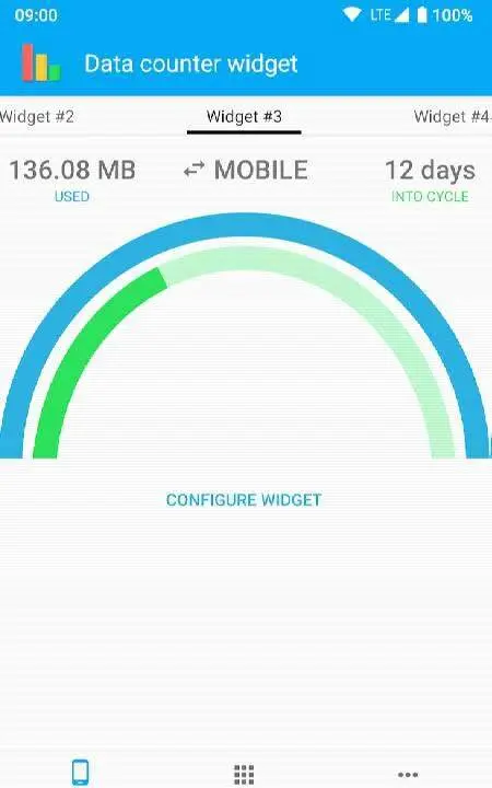 Data counter widget - скриншот 2