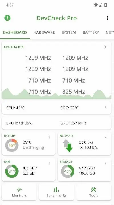 DevCheck Hardware and System Info - скриншот 1