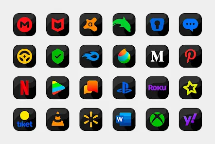 Bastis Black - Icon Pack - скриншот 3
