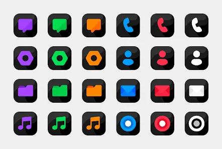 Bastis Black - Icon Pack - скриншот 4