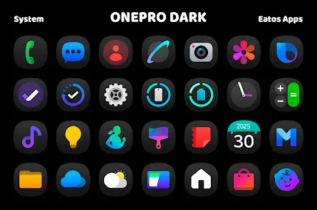 OnePro (Dark) - Icon Pack - скриншот 1