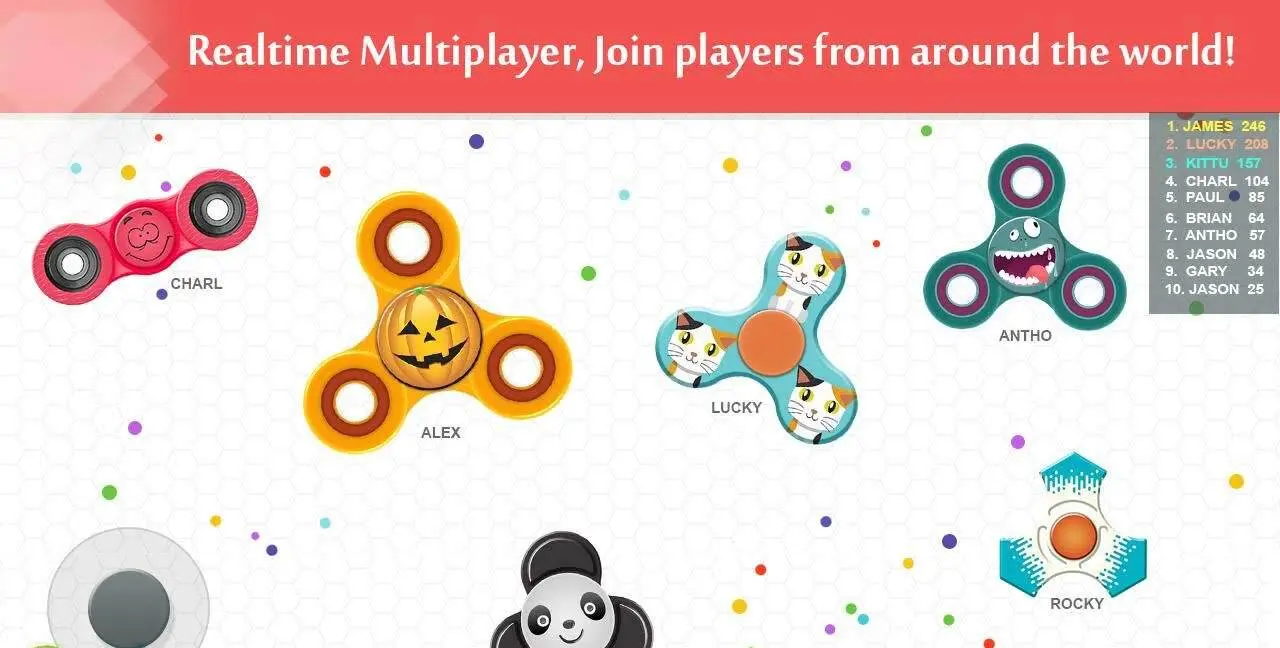 Fidget Spinner .io Game 210 (Mod Money) - скриншот 4