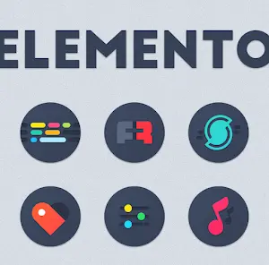 Elemento dark Icon Pack - скриншот 3