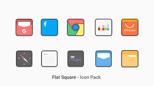Flat Square - Icon Pack - скриншот 1