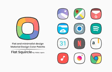 Flat Squircle - Icon Pack - скриншот 1