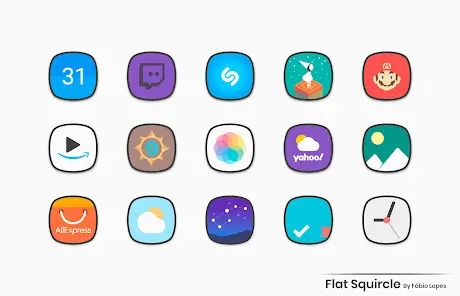 Flat Squircle - Icon Pack - скриншот 3