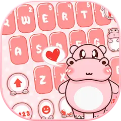 тема Pink Cute Hippo