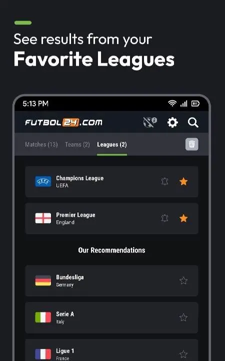 Futbol24 soccer livescore app - скриншот 1