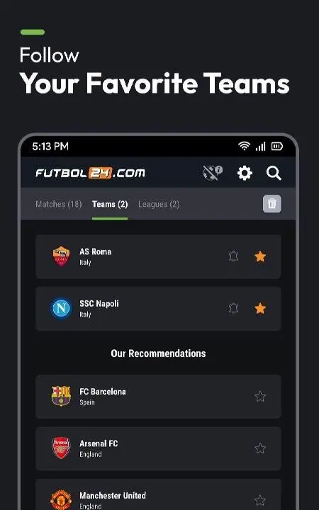 Futbol24 soccer livescore app - скриншот 2