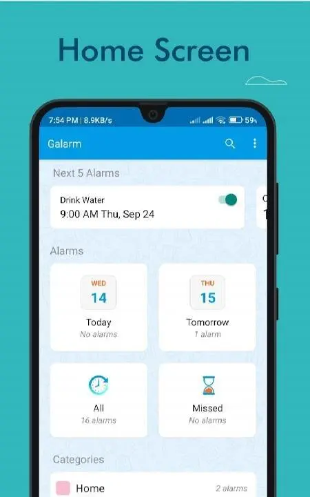 Galarm - Alarms and Reminders - скриншот 1