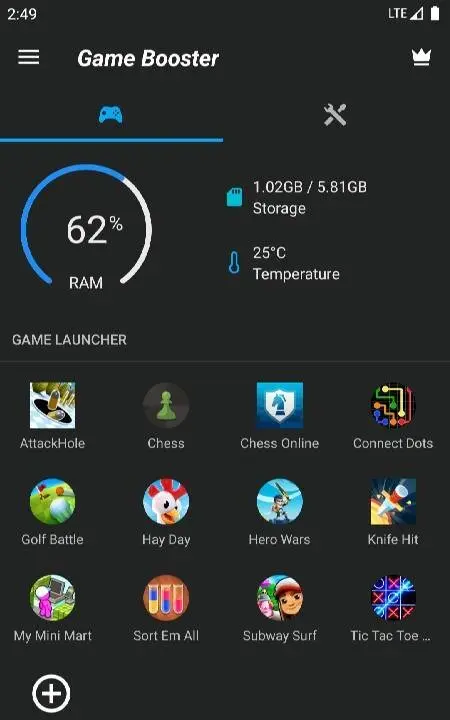 Game Booster: Manage, Launcher - скриншот 1