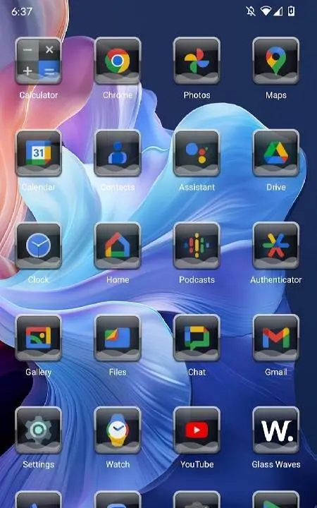 Glass Waves : Icon Mask for No - скриншот 2