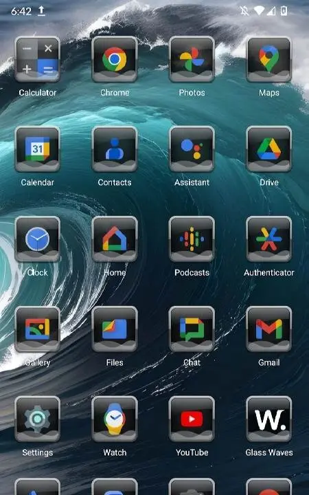 Glass Waves : Icon Mask for No - скриншот 4