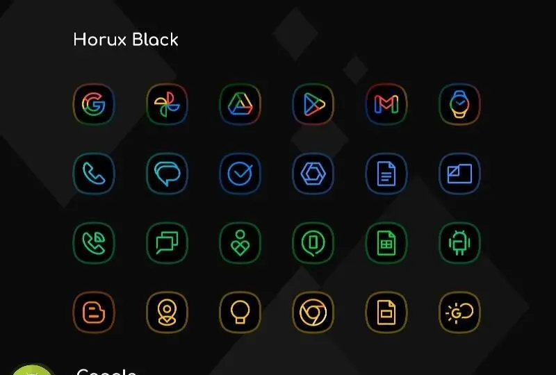 Horux Black - Icon Pack - скриншот 2