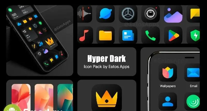 HyperDark - Icon Pack - скриншот 1