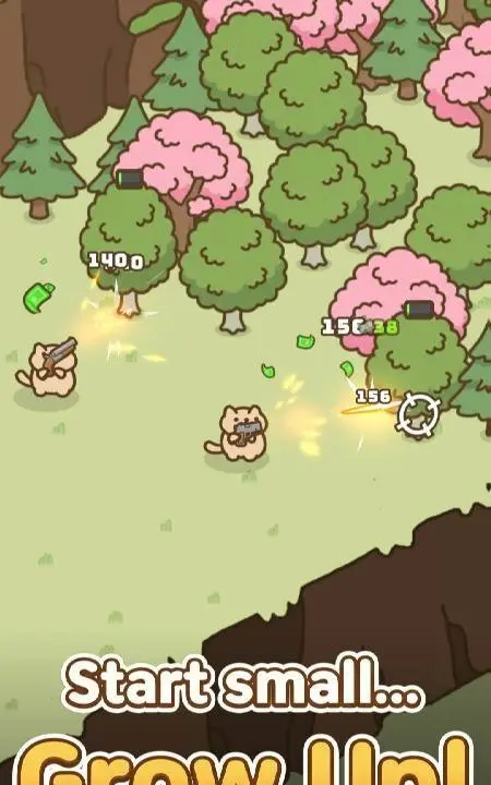 Idle Cat Gunner: Shooter RPG - скриншот 1