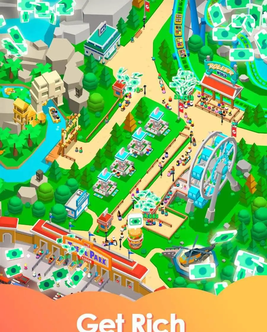 Idle Theme Park - Tycoon Game - скриншот 2