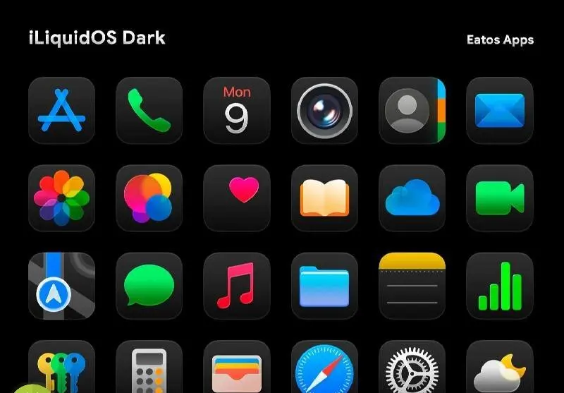 iLiquidDark - Icon Pack - скриншот 1