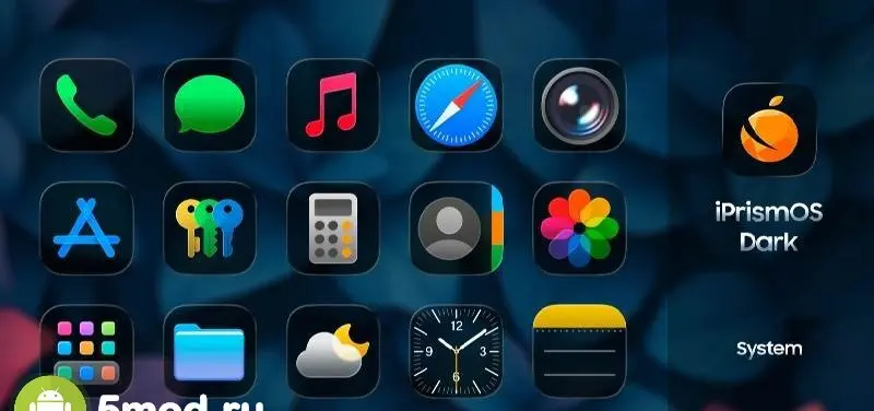 iPrismOS (Dark) - Icon Pack - скриншот 1