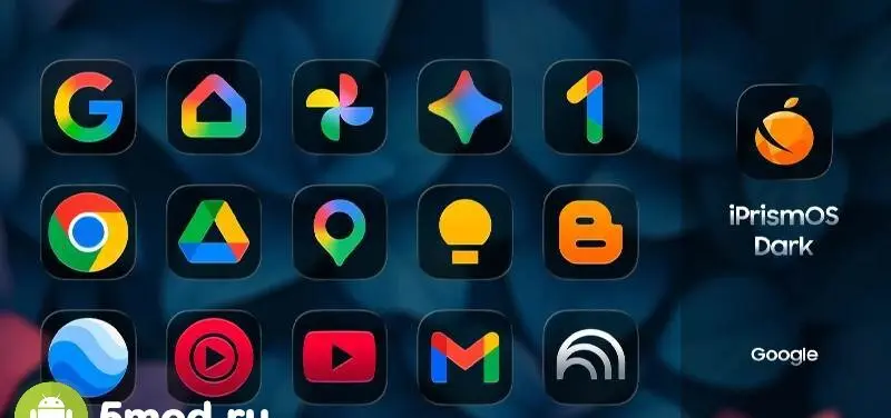 iPrismOS (Dark) - Icon Pack - скриншот 2